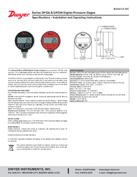 Thumbnail of document Manual - DPGA / DPGW Digital Pressure Gage